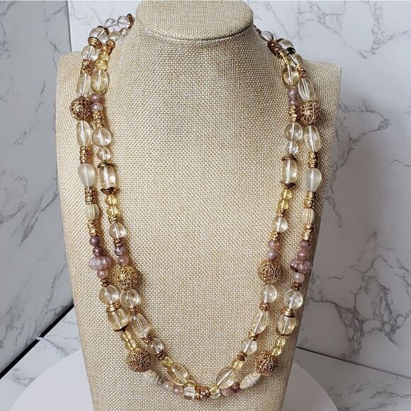 EXP Made in Korea Heavy Multi-strand Beaded Necklace or Belt - Picture 1 of 10